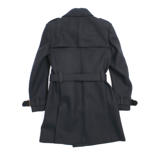 6860 TRENCHCOAT, schwarze Wolle
