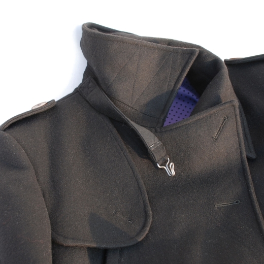 6860 TRENCHCOAT, schwarze Wolle