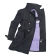 6860 TRENCHCOAT, schwarze Wolle