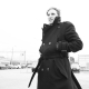 6860 TRENCHCOAT, schwarze Wolle